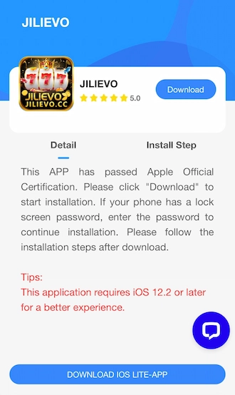 Step 3: The 18JL application will appear, click "Download".